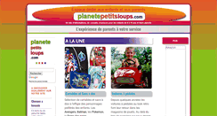 Desktop Screenshot of planetepetitsloups.com