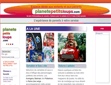 Tablet Screenshot of planetepetitsloups.com